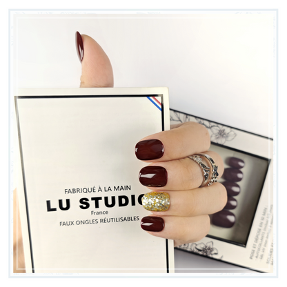 LT53 - Bordeaux Royal  |  Faux-ongles réutilisables - Press on nails