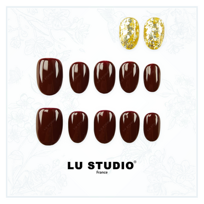 LT53 - Bordeaux Royal  |  Faux-ongles réutilisables - Press on nails