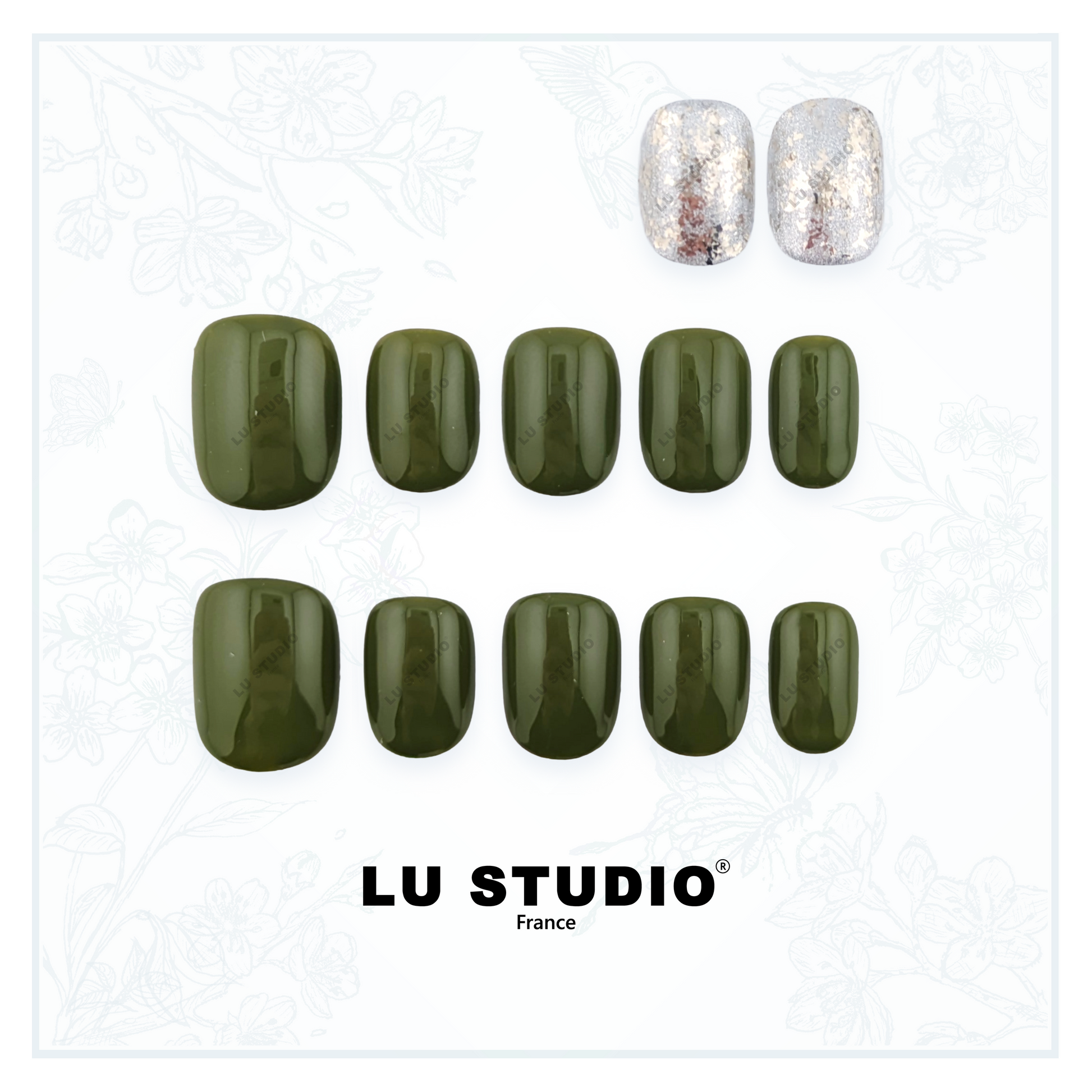 LT54 - Forêt d'hiver  |  Faux-ongles réutilisables - Press on nails