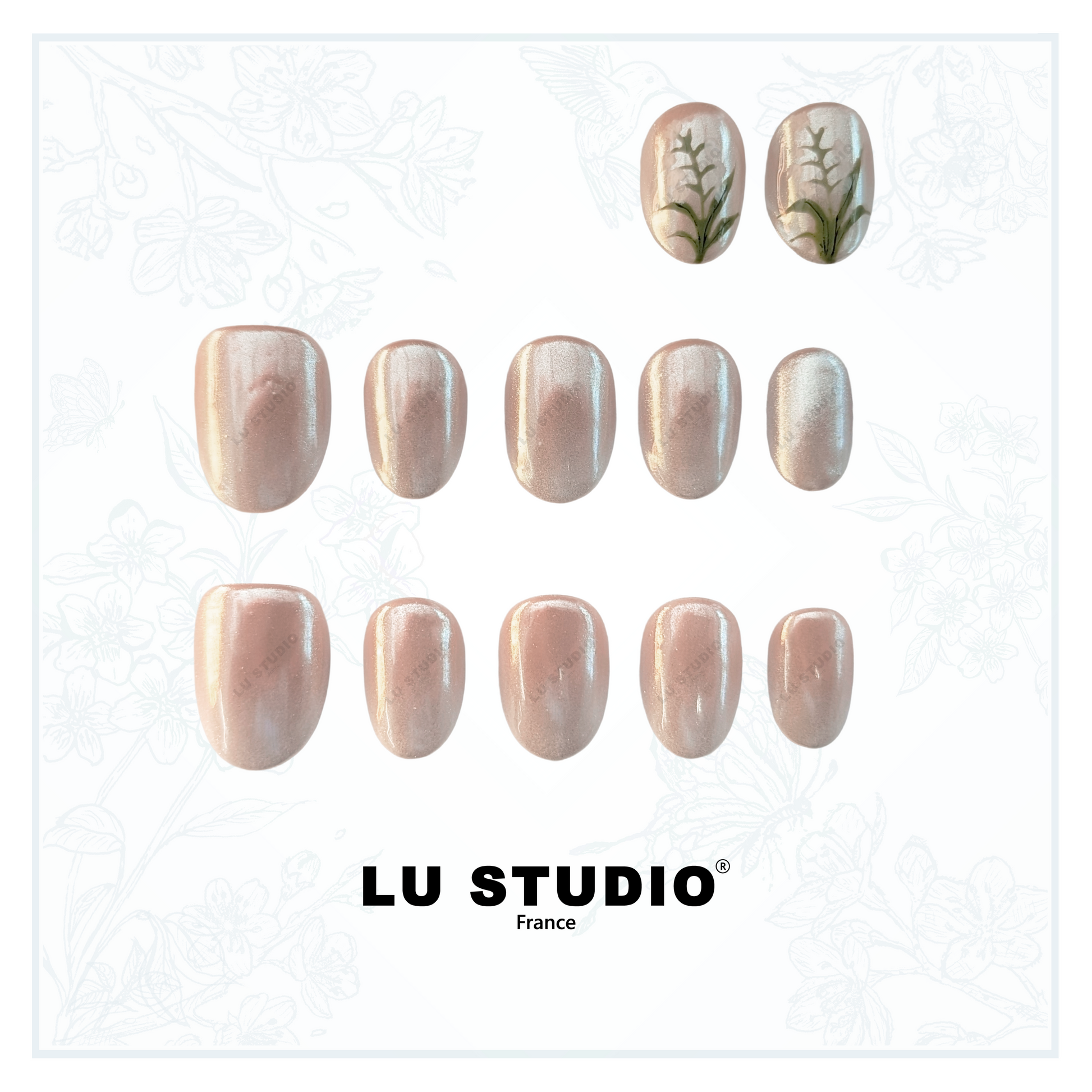 LT58 - Fleur de Muguet  |  Faux-ongles réutilisables - Press on nails