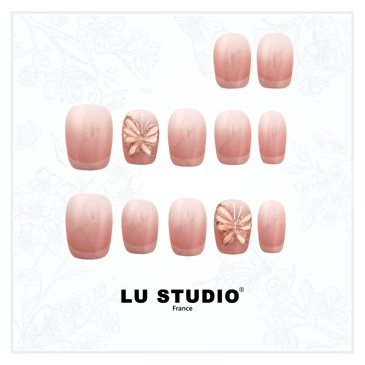 Papillon Nude | Faux-ongles réutilisables - Press on nails