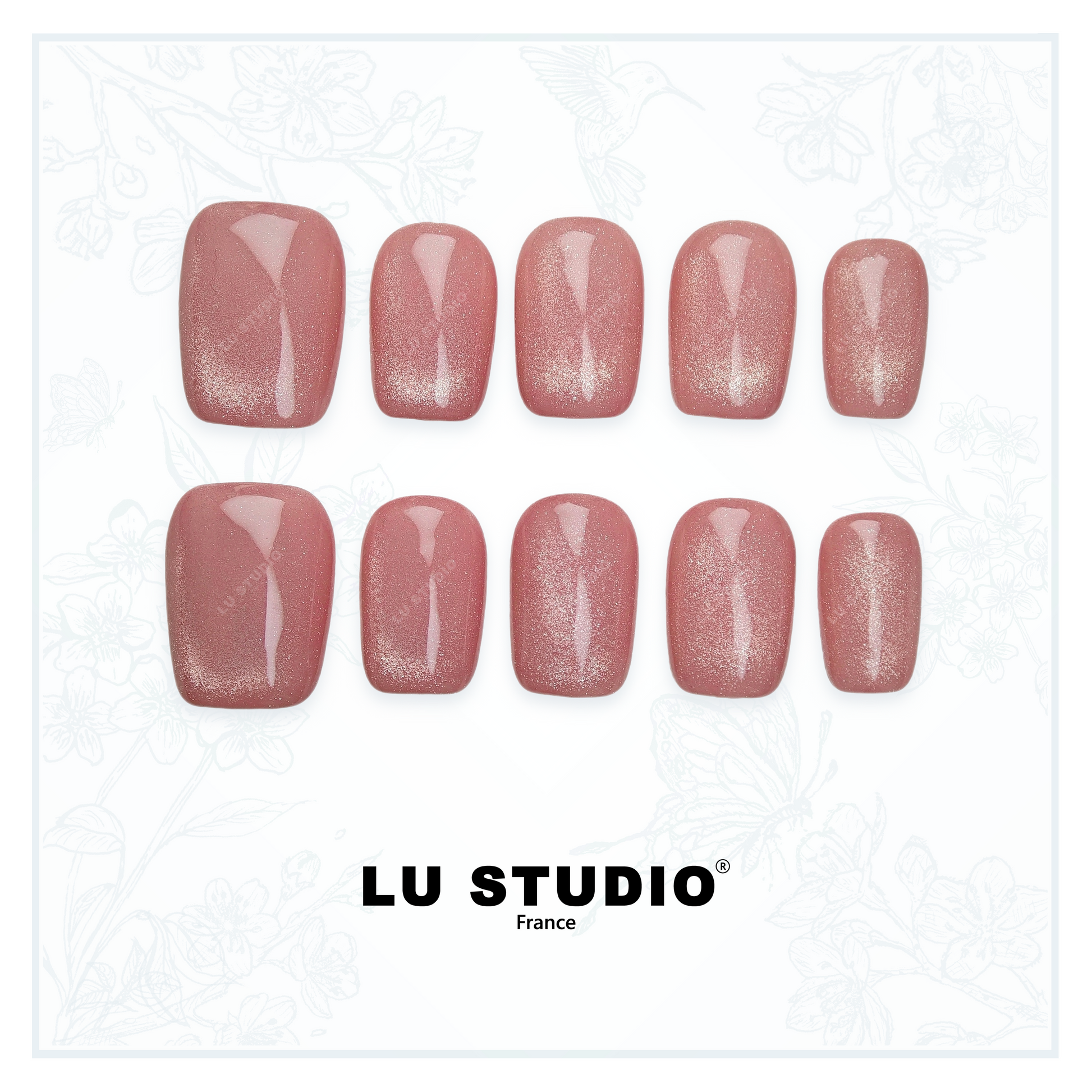 Le rose vous va à ravir  |  Faux-ongles réutilisables - Press on nails