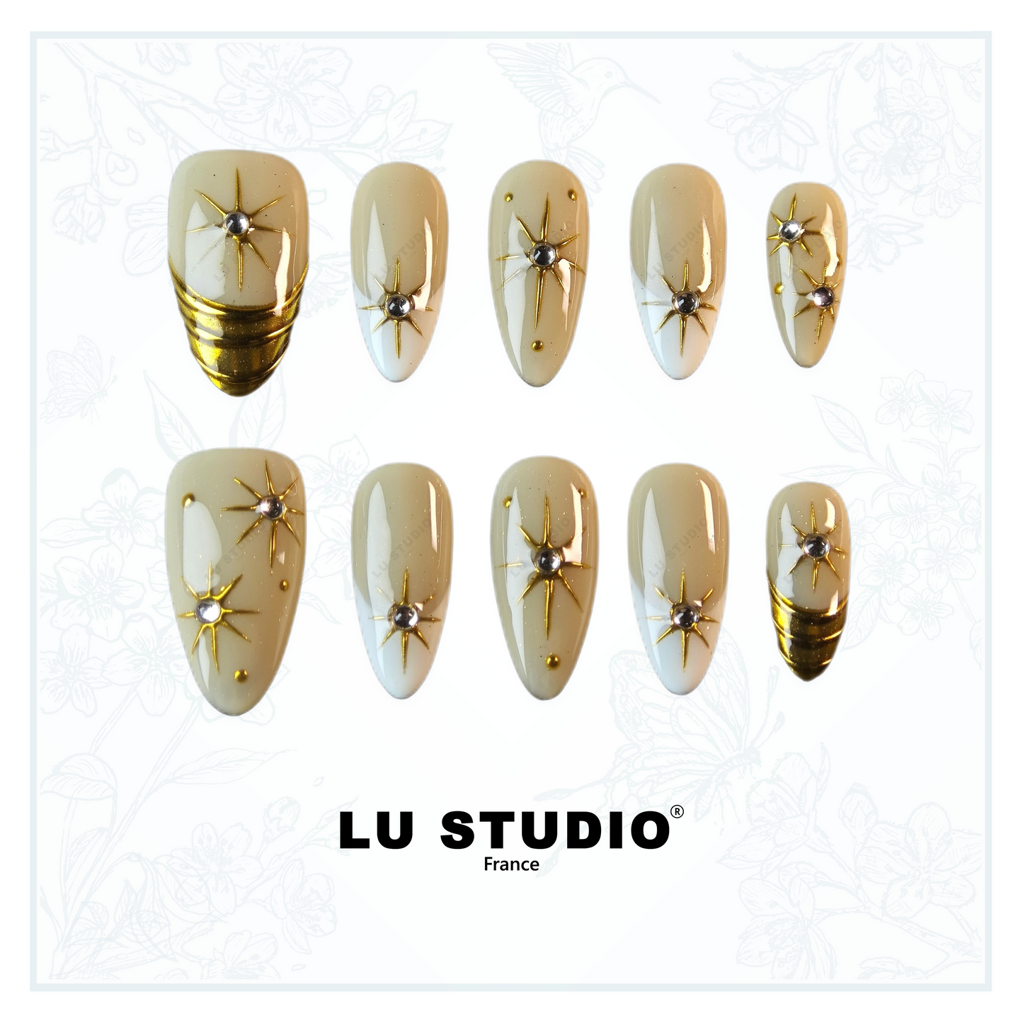 Les étoiles brillent  |  Faux-ongles réutilisables - Press on nails