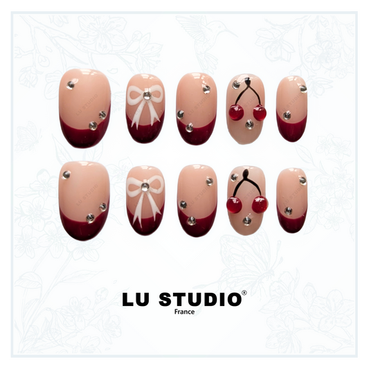 M04 - Le temps des cerises  |  Faux-ongles réutilisables - Press on nails