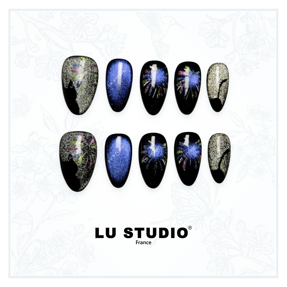 M08 - Apple au 14 juillet | Faux-ongles réutilisables - Press on nails