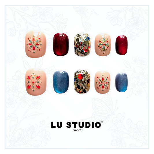 M100 - Cocktail Fiesta  |  Faux-ongles réutilisables - Press on nails