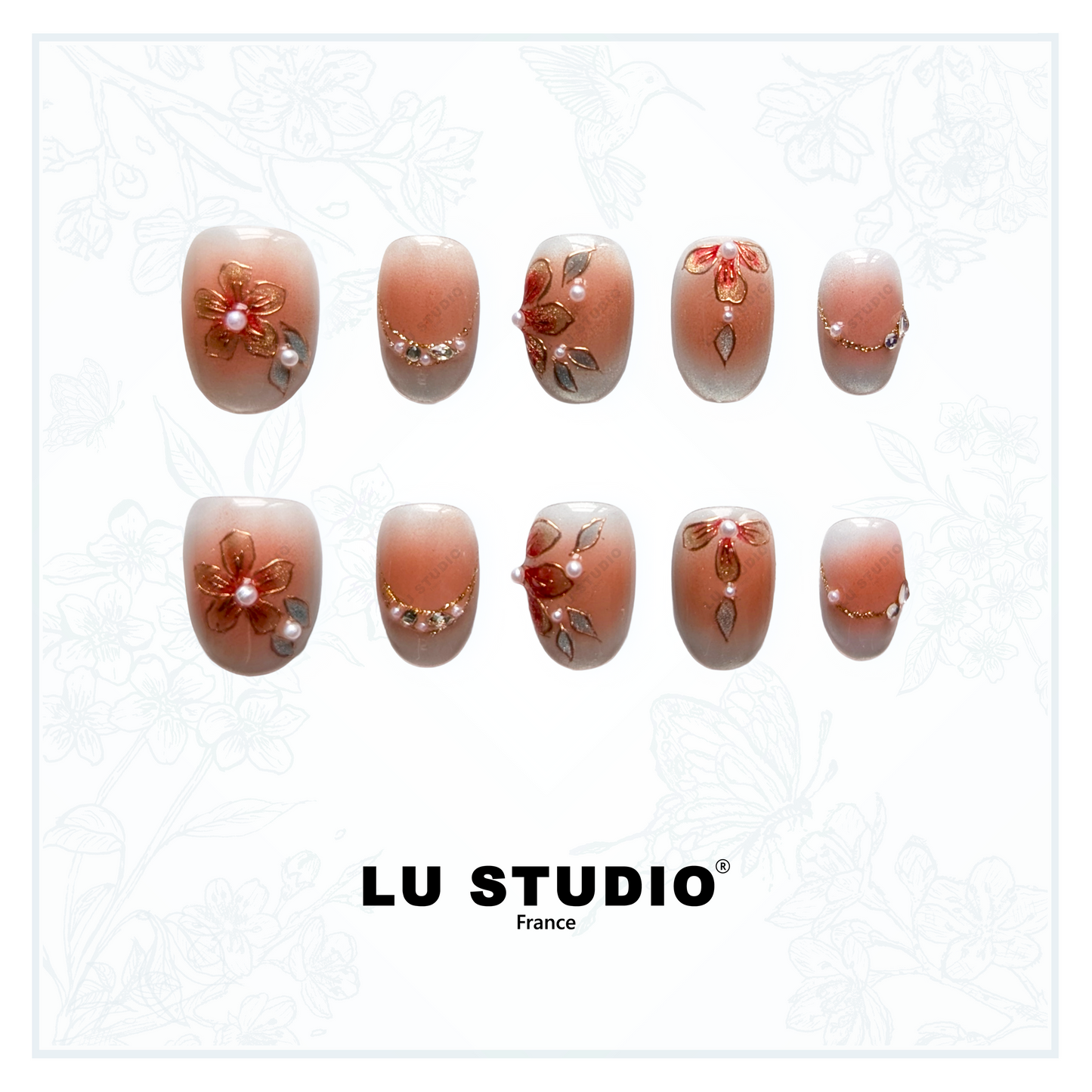 M102 - Safran  |  Faux-ongles réutilisables - Press on nails