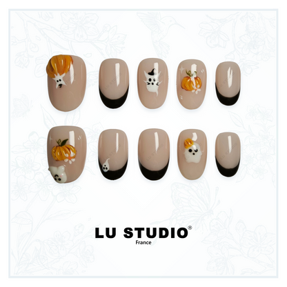 M109 - Les Petits Fantômes Farceurs | Faux-ongles réutilisables - Press on nails
