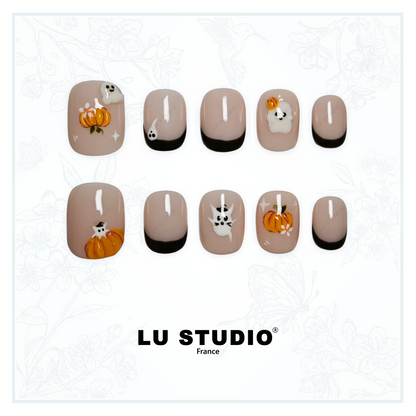 M109 - Les Petits Fantômes Farceurs  |  Faux-ongles réutilisables - Press on nails