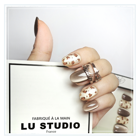 Peau de Bête - Press On Nails Faux Ongles Faits Main LU STUDIO