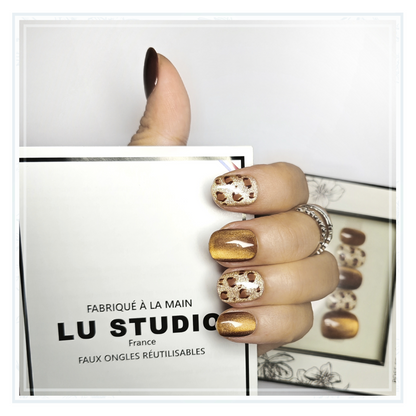 M11 - Peau de bête  |  Faux-ongles réutilisables - Press on nails