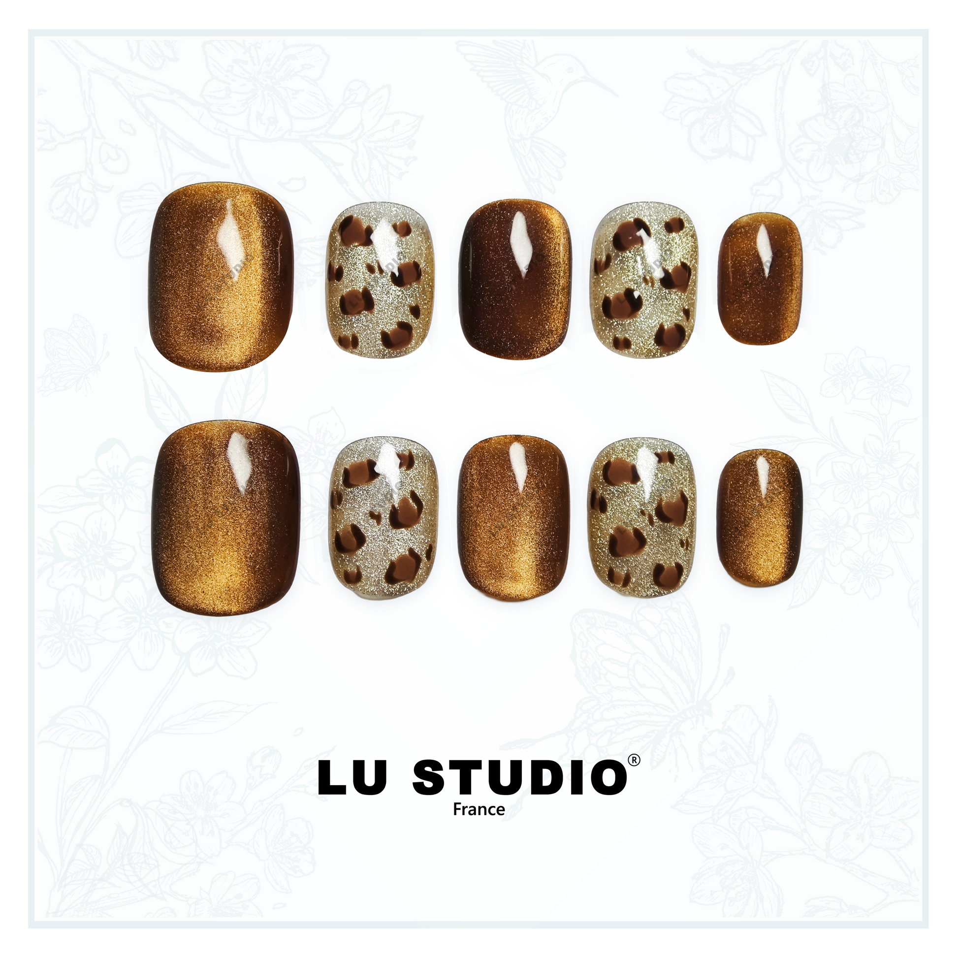 M11 - Peau de bête  |  Faux-ongles réutilisables - Press on nails