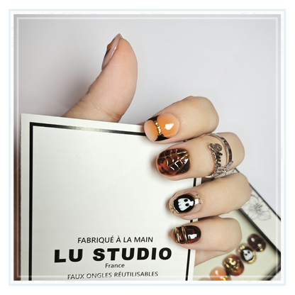 M110 - Le bal d'Halloween | Faux-ongles réutilisables - Press on nails