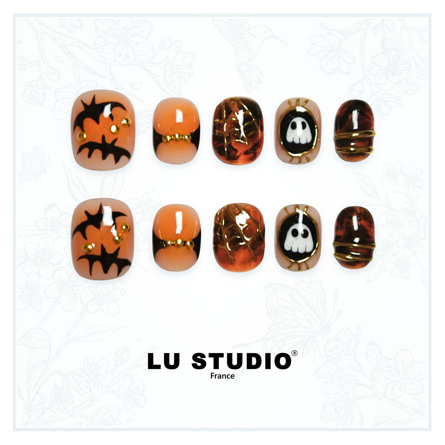 M110 - Le bal d'Halloween  |  Faux-ongles réutilisables - Press on nails
