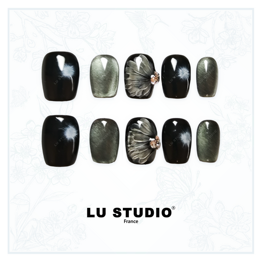 M117 - Brume Nocturne  |  Faux-ongles réutilisables - Press on nails