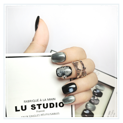 M117 - Brume Nocturne  |  Faux-ongles réutilisables - Press on nails