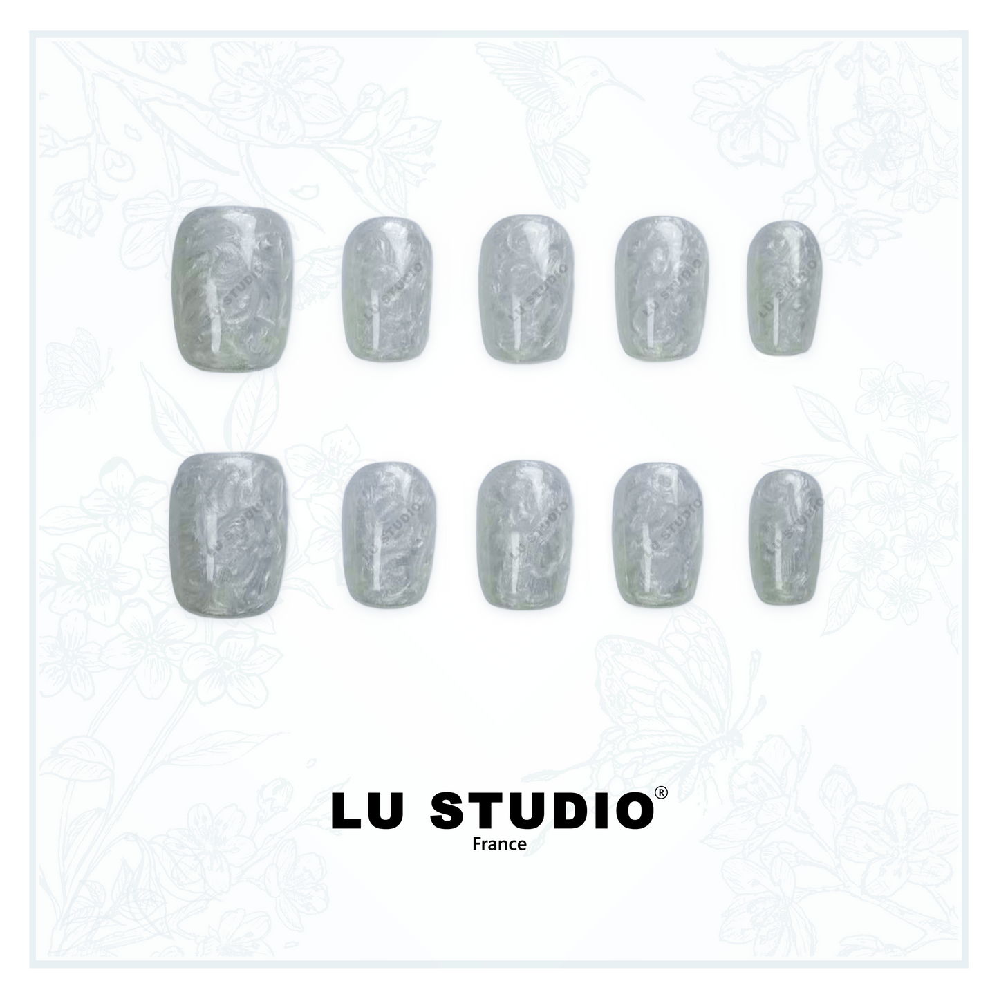 M129 - Nacre Mystique  |  Faux-ongles réutilisables - Press on nails