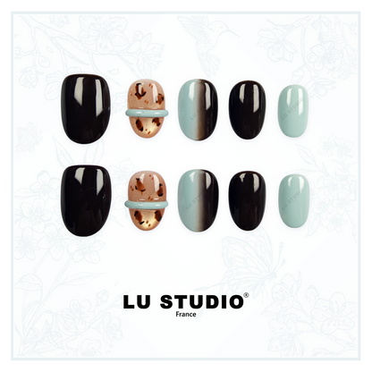 M142 - Velours Pastel  |  Faux-ongles réutilisables - Press on nails