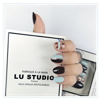 M142 - Velours Pastel  |  Faux-ongles réutilisables - Press on nails