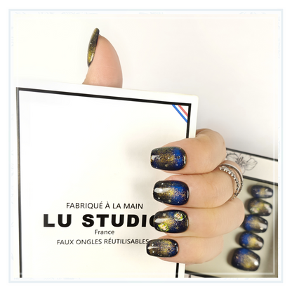 M145 - Nuit intense  |  Faux-ongles réutilisables - Press on nails