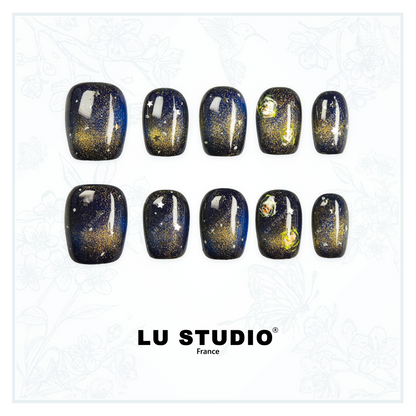 M145 - Nuit intense  |  Faux-ongles réutilisables - Press on nails
