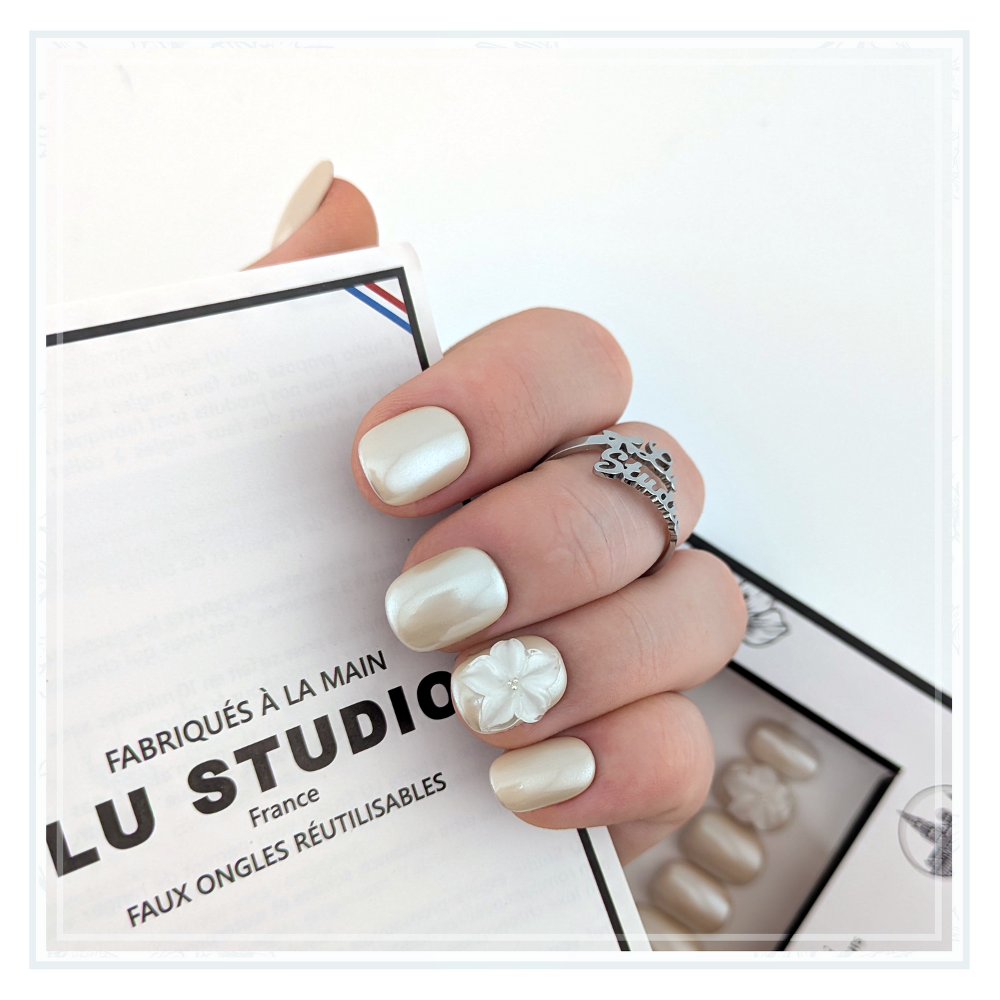 M147 - Douceur de creme   |  Faux-ongles réutilisables - Press on nails