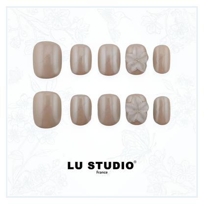 M147 - Douceur de Crème   |  Faux-ongles réutilisables - Press on nails