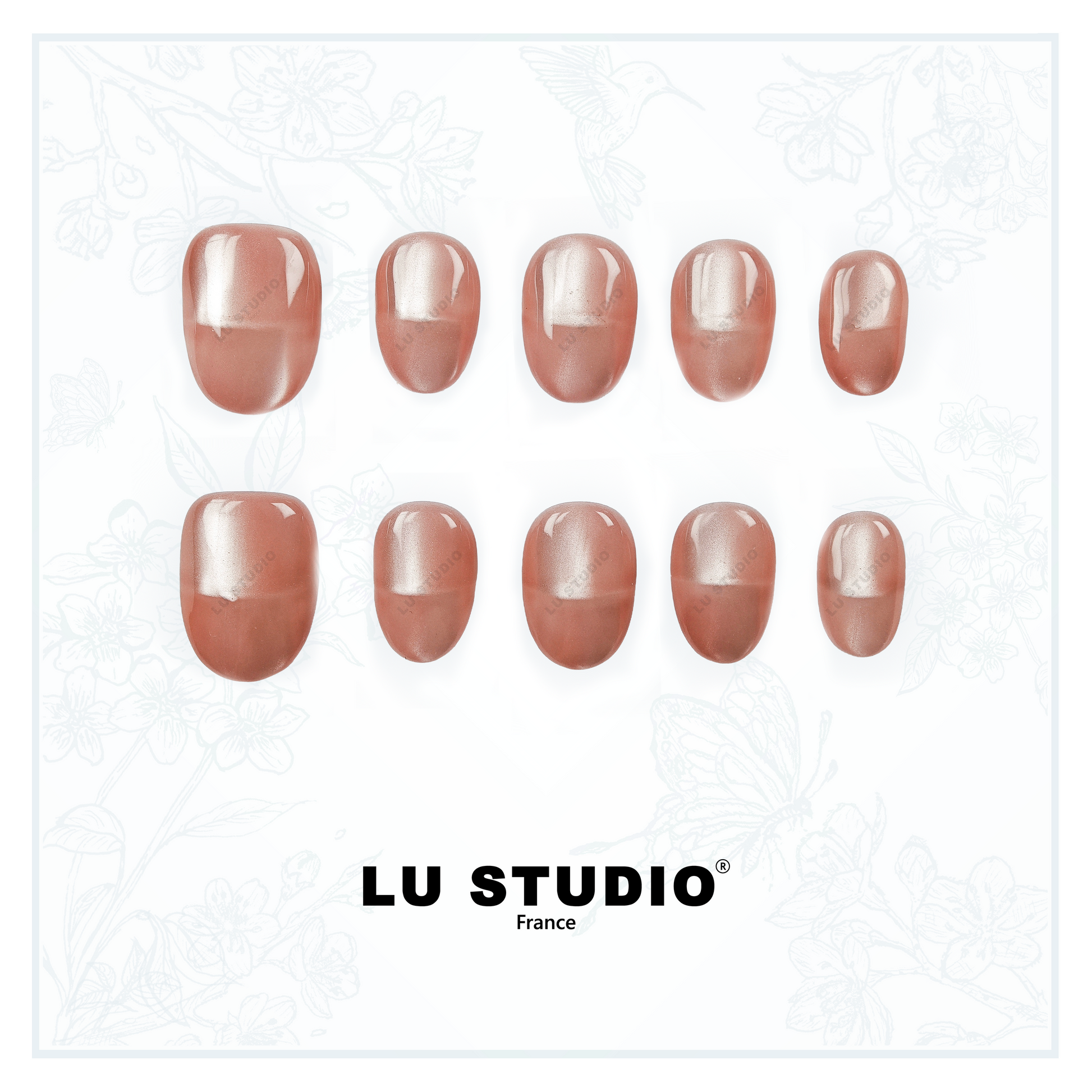 M155 - Reflet de Nacre   |  Faux-ongles réutilisables - Press on nails