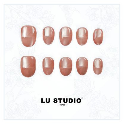 M155 - Reflet de Nacre   |  Faux-ongles réutilisables - Press on nails