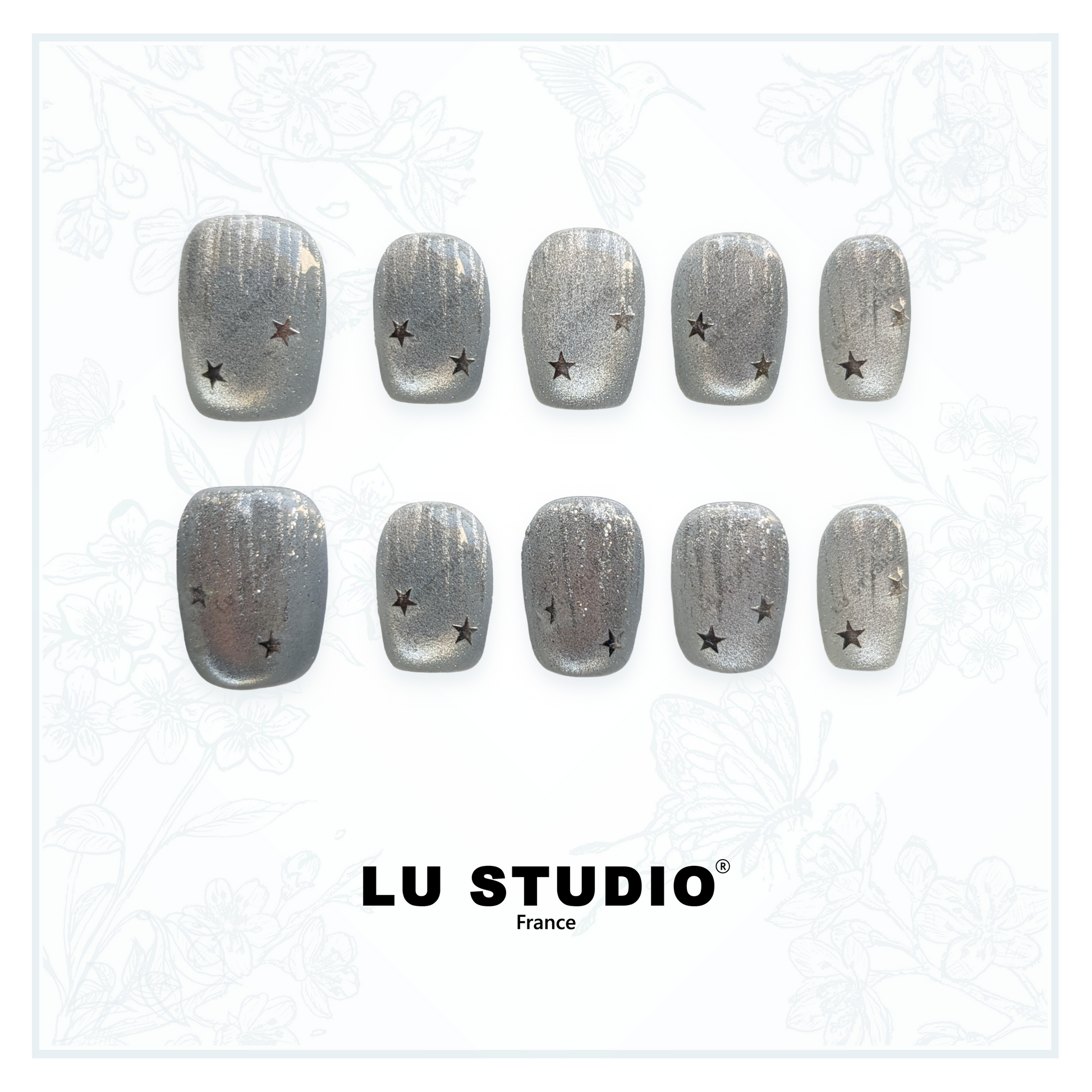 M159 - Constellation bleue  |  Faux-ongles réutilisables - Press on nails
