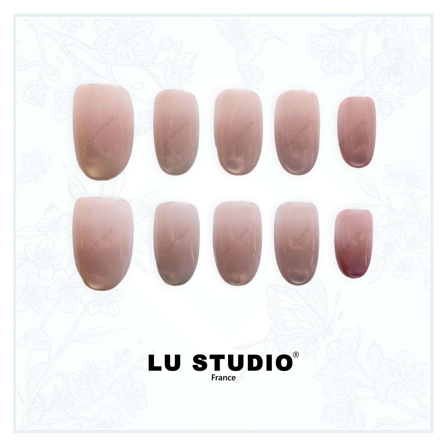 F172 - Dégradé arc en ciel  |  Faux-ongles réutilisables - Press on nails