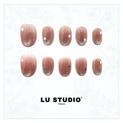 M173 - Poussière d'étoiles  |  Faux-ongles réutilisables - Press on nails