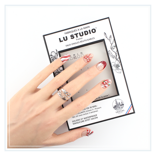 M177 - Sucre d'orge  |  Faux-ongles réutilisables - Press on nails
