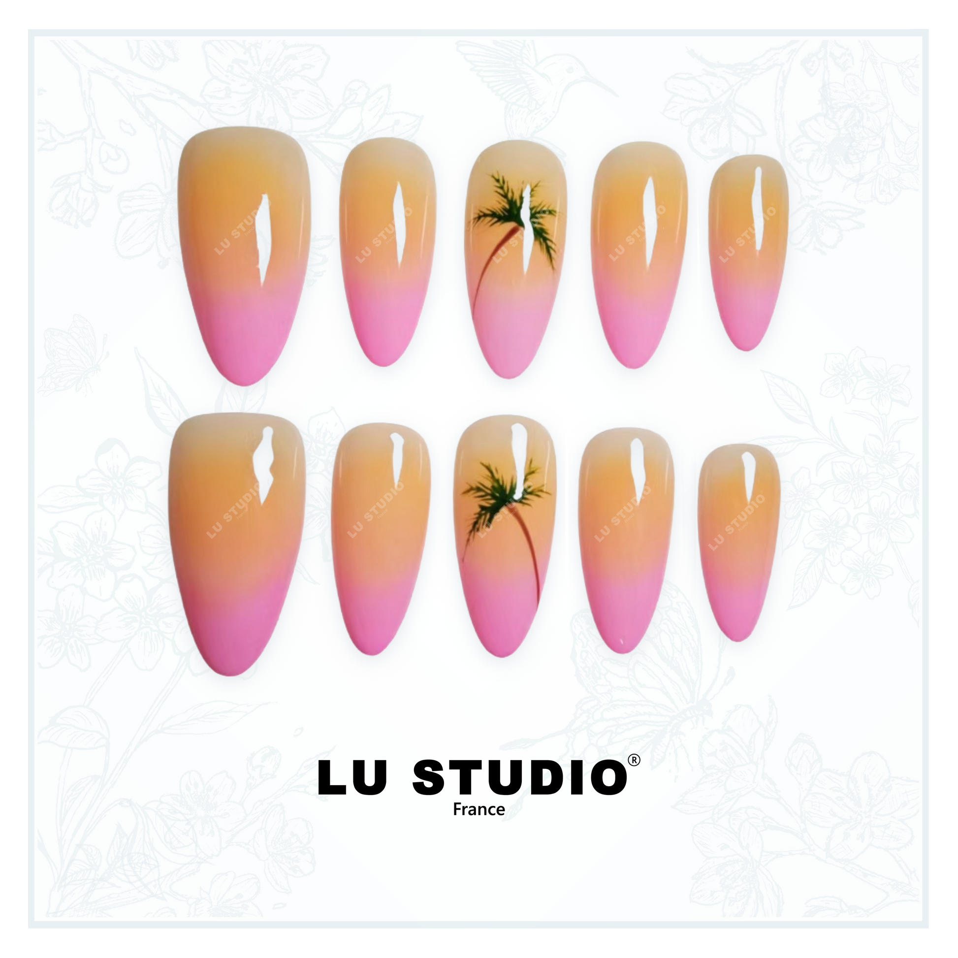 M18 - Sous les tropiques  |  Faux-ongles réutilisables - Press on nails