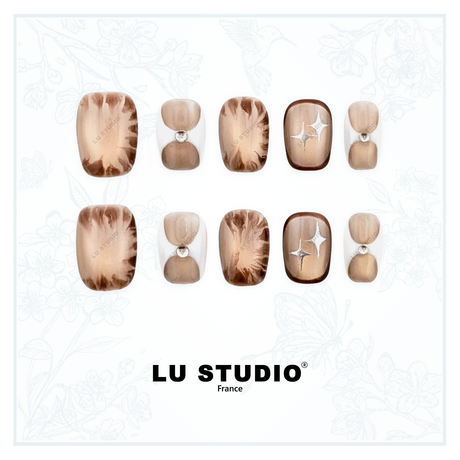 M184 - Opale sauvage  |  Faux-ongles réutilisables - Press on nails