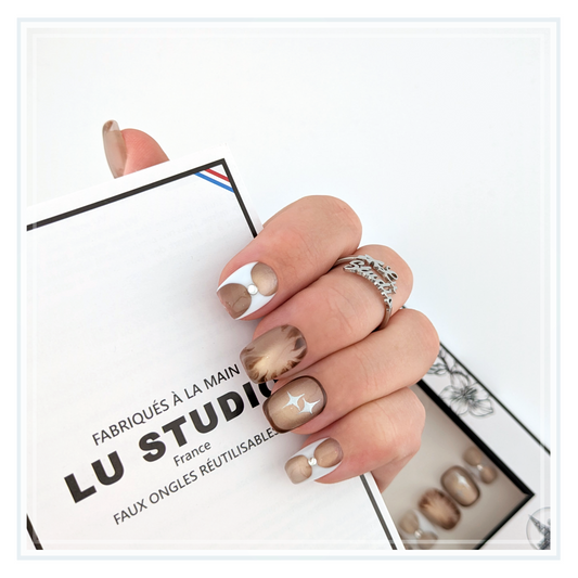 M184 - Opale sauvage  |  Faux-ongles réutilisables - Press on nails