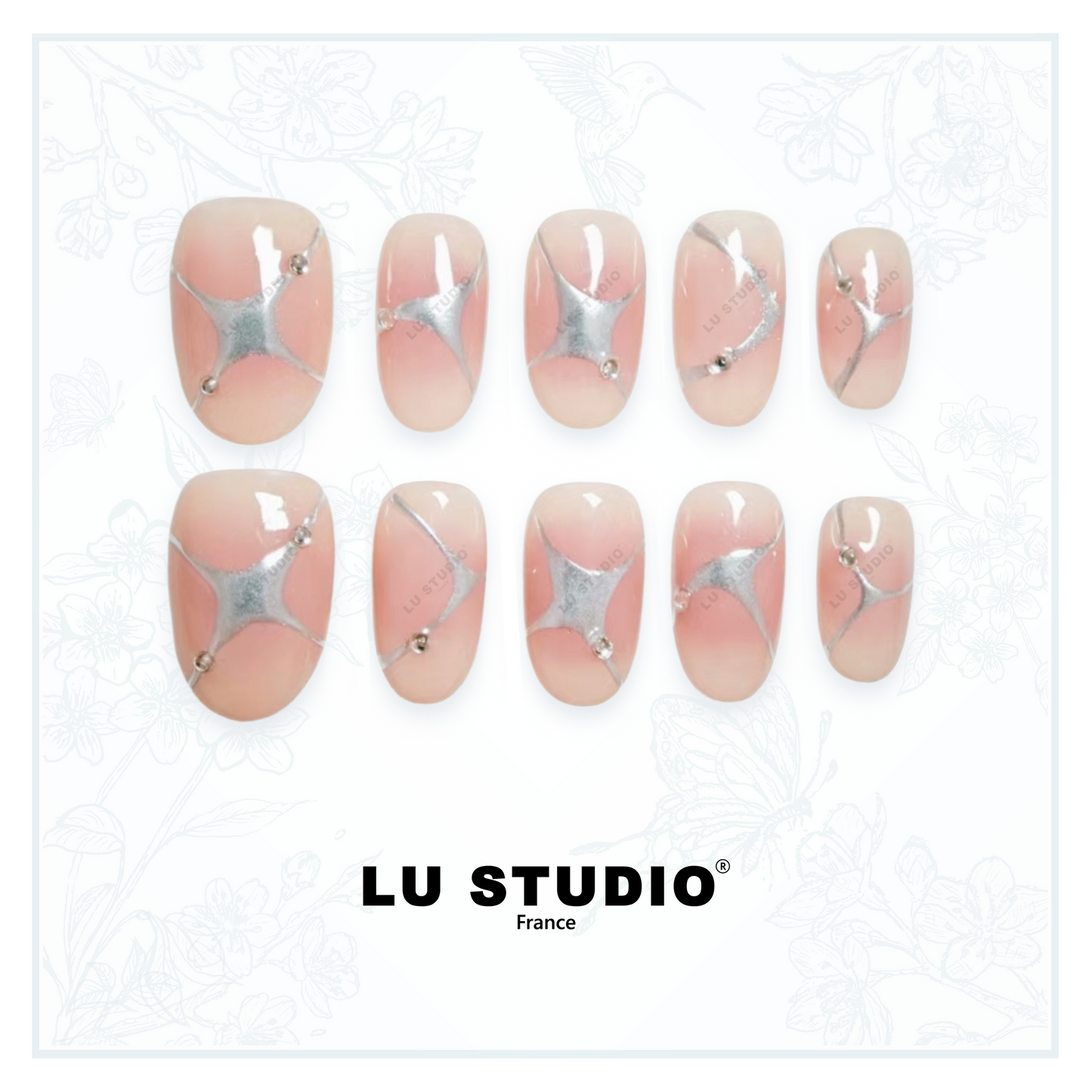 M19 - Métal en fusion  |  Faux-ongles réutilisables - Press on nails