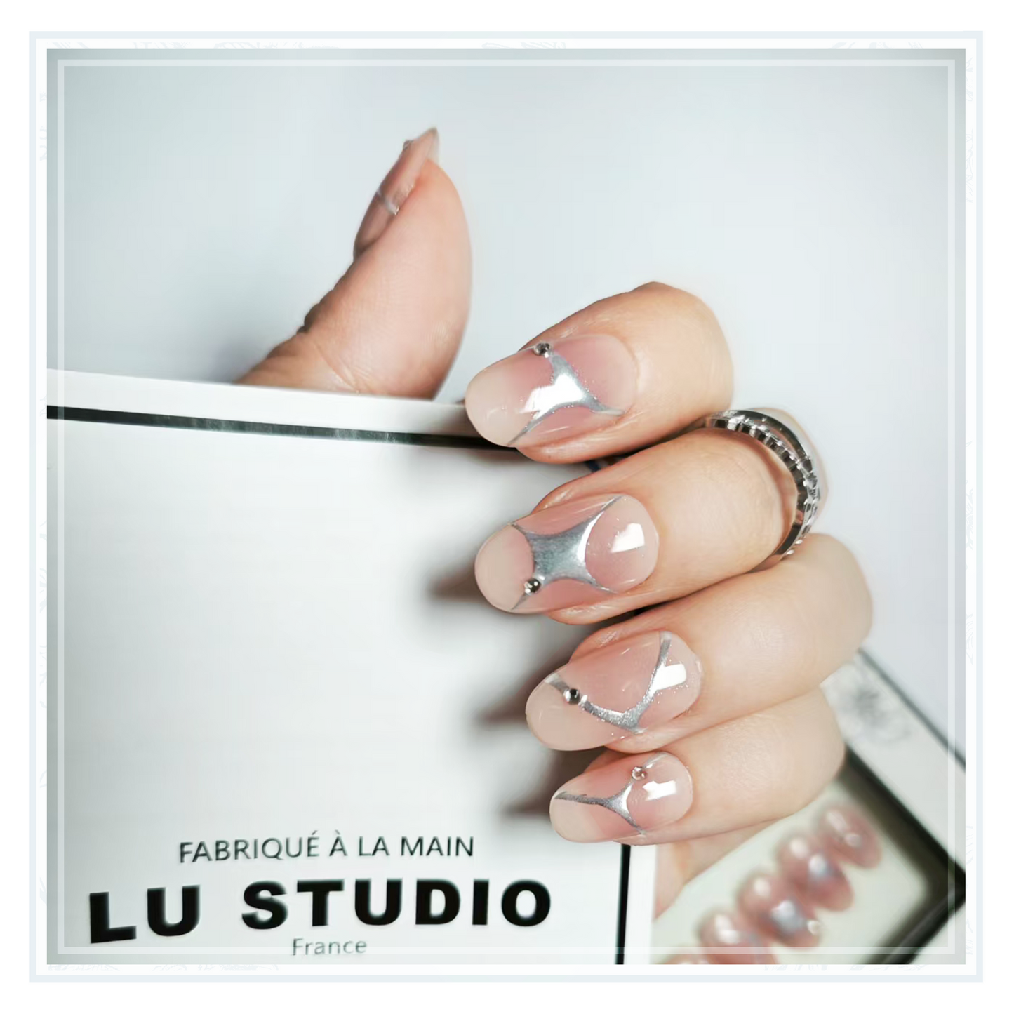 M19 - Métal en fusion  |  Faux-ongles réutilisables - Press on nails