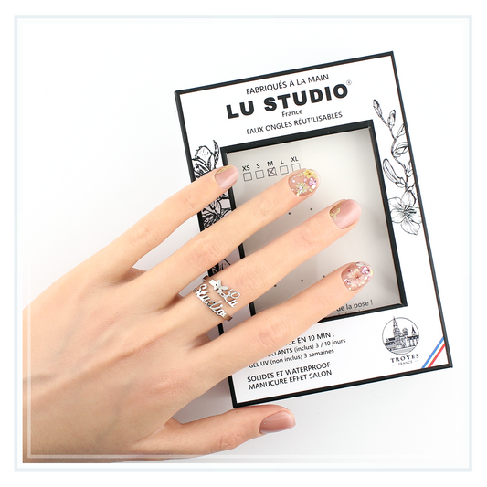 M191 - Eclat Fleuri  |  Faux-ongles réutilisables - Press on nails