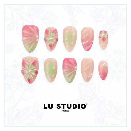 M198 - Eden tropical  |  Faux-ongles réutilisables - Press on nails