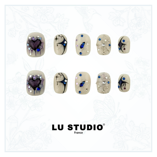 M206 - Gothique Féerique  |  Faux-ongles réutilisables - Press on nails