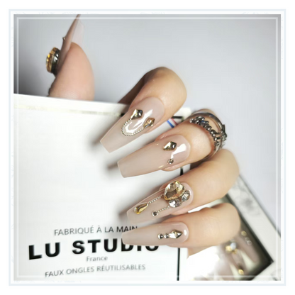 M21 - Chaîne de diamants  |  Faux-ongles réutilisables - Press on nails