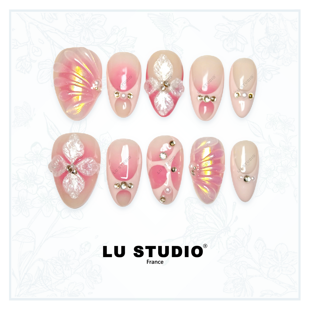 M39 - Louise en ballade | Faux-ongles réutilisables - Press on nails