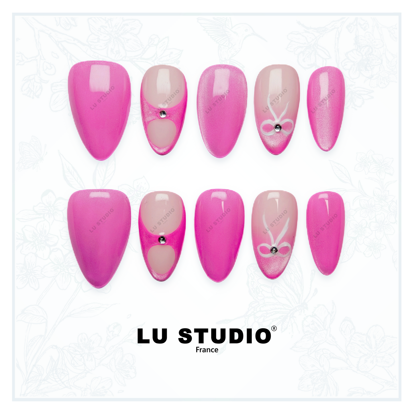 M45 - Super Rose  |  Faux-ongles réutilisables - Press on nails