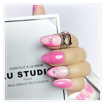 M45 - Super Rose  |  Faux-ongles réutilisables - Press on nails