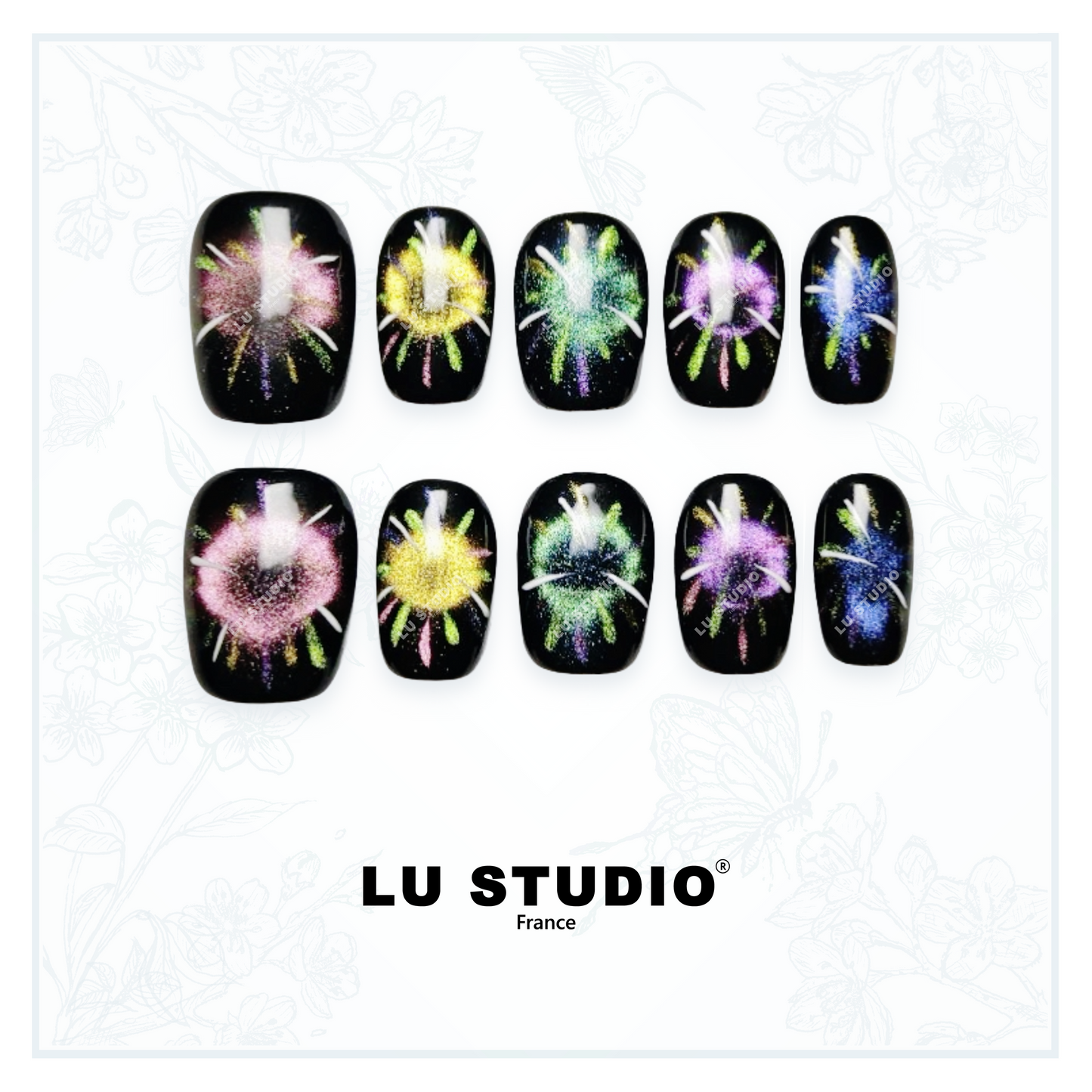 M46 - Les nuits de feu  |  Faux-ongles réutilisables - Press on nails