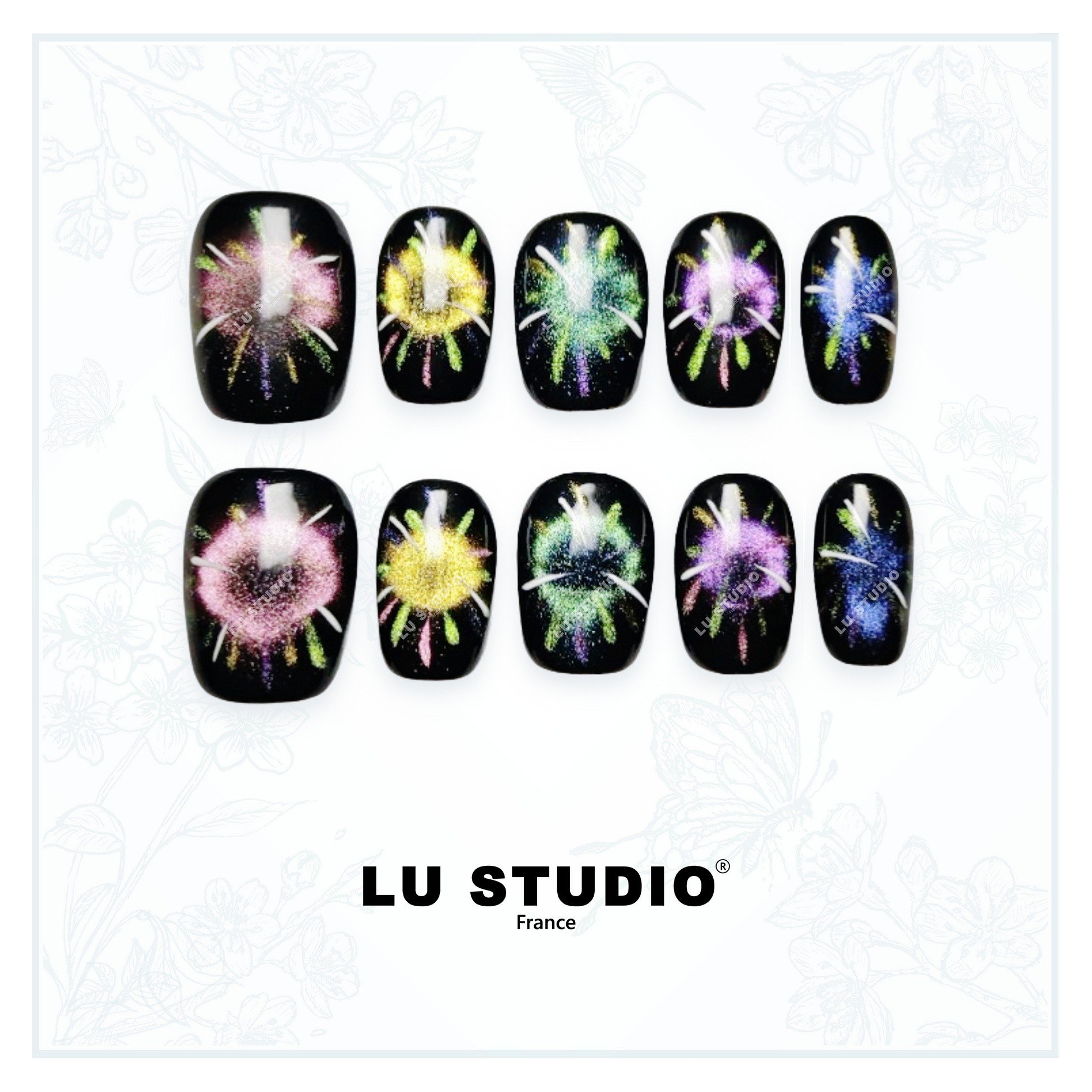 M46 - Les nuits de feu  |  Faux-ongles réutilisables - Press on nails