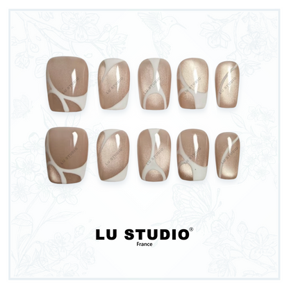 M49 - Toiles du Temps | Faux-ongles réutilisables - Press on nails