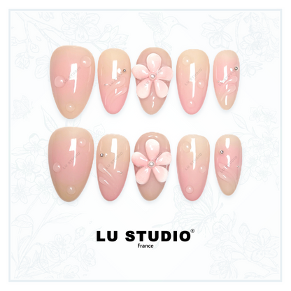 M62 - Anémone du Japon  |  Faux-ongles réutilisables - Press on nails