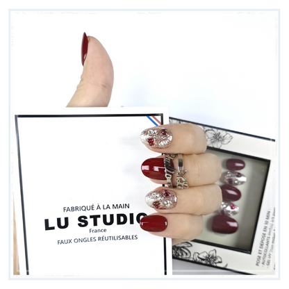 M72 - Elégance de soirée  |  Faux-ongles réutilisables - Press on nails